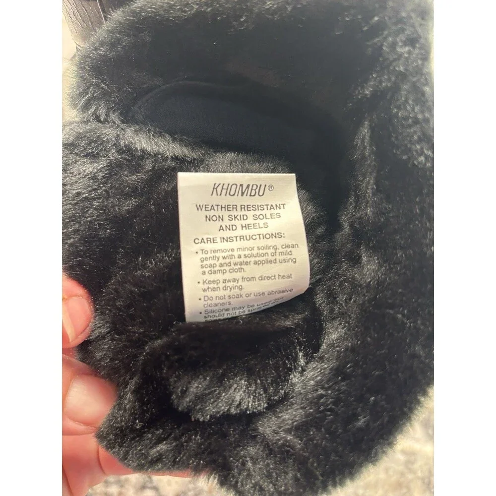 Khombu Women’s Size 9 Waterproof Black Winter‎ Boots Flaw